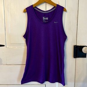 Purple Nike Dri-fit workout tank, size L